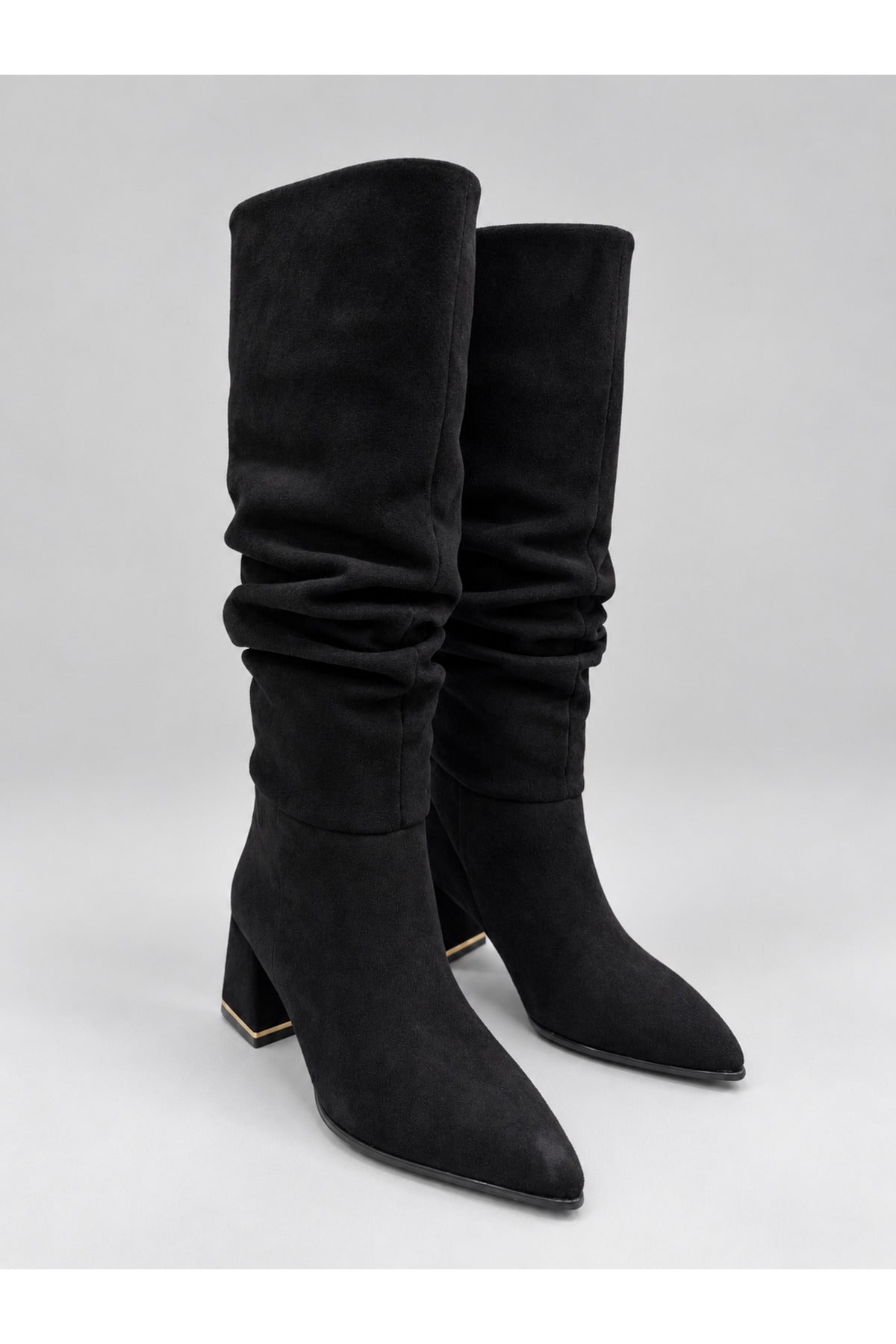 Slouchy Stiletto Topuklu Çizme - Siyah