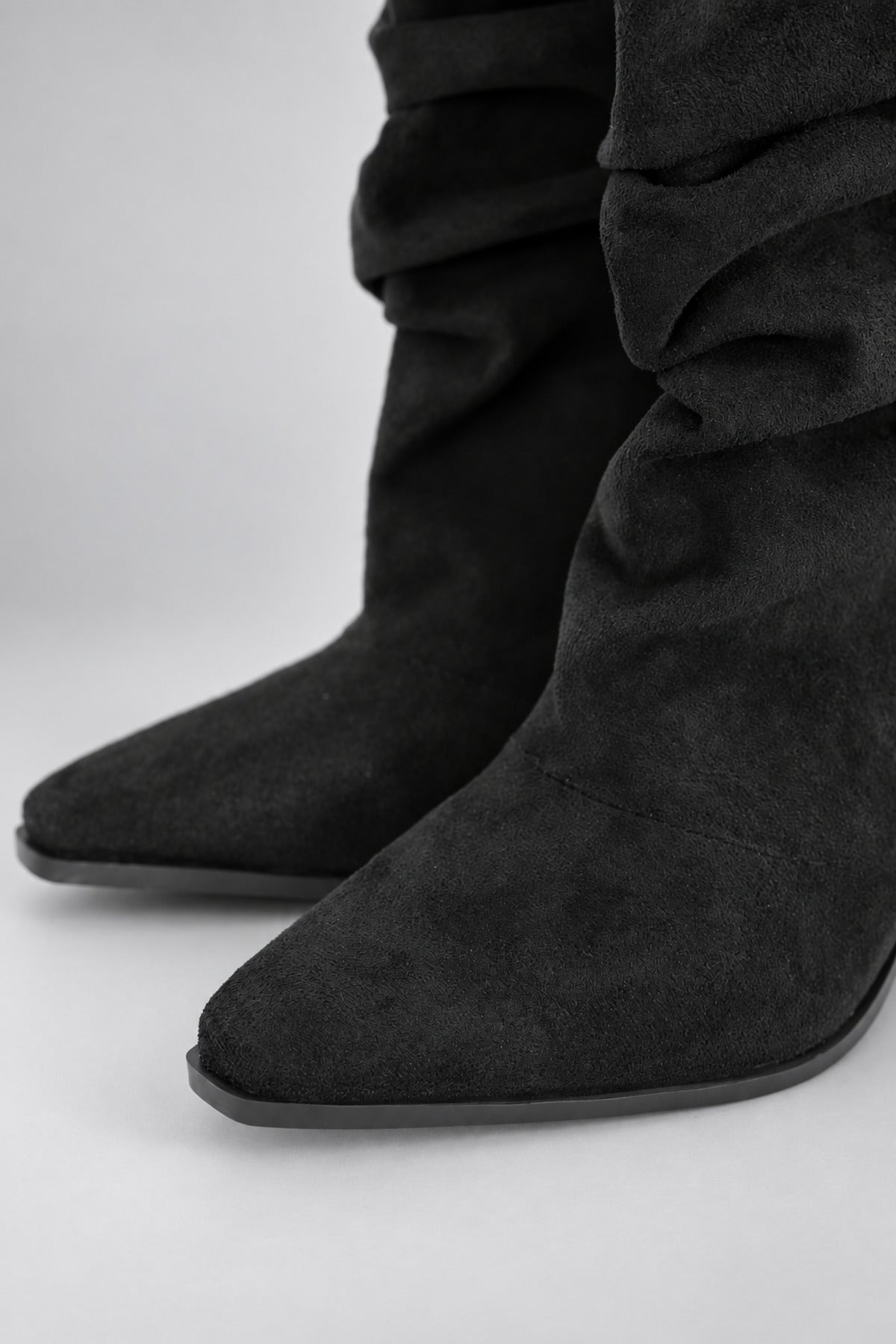Slouchy Stiletto Topuklu Bot - Siyah