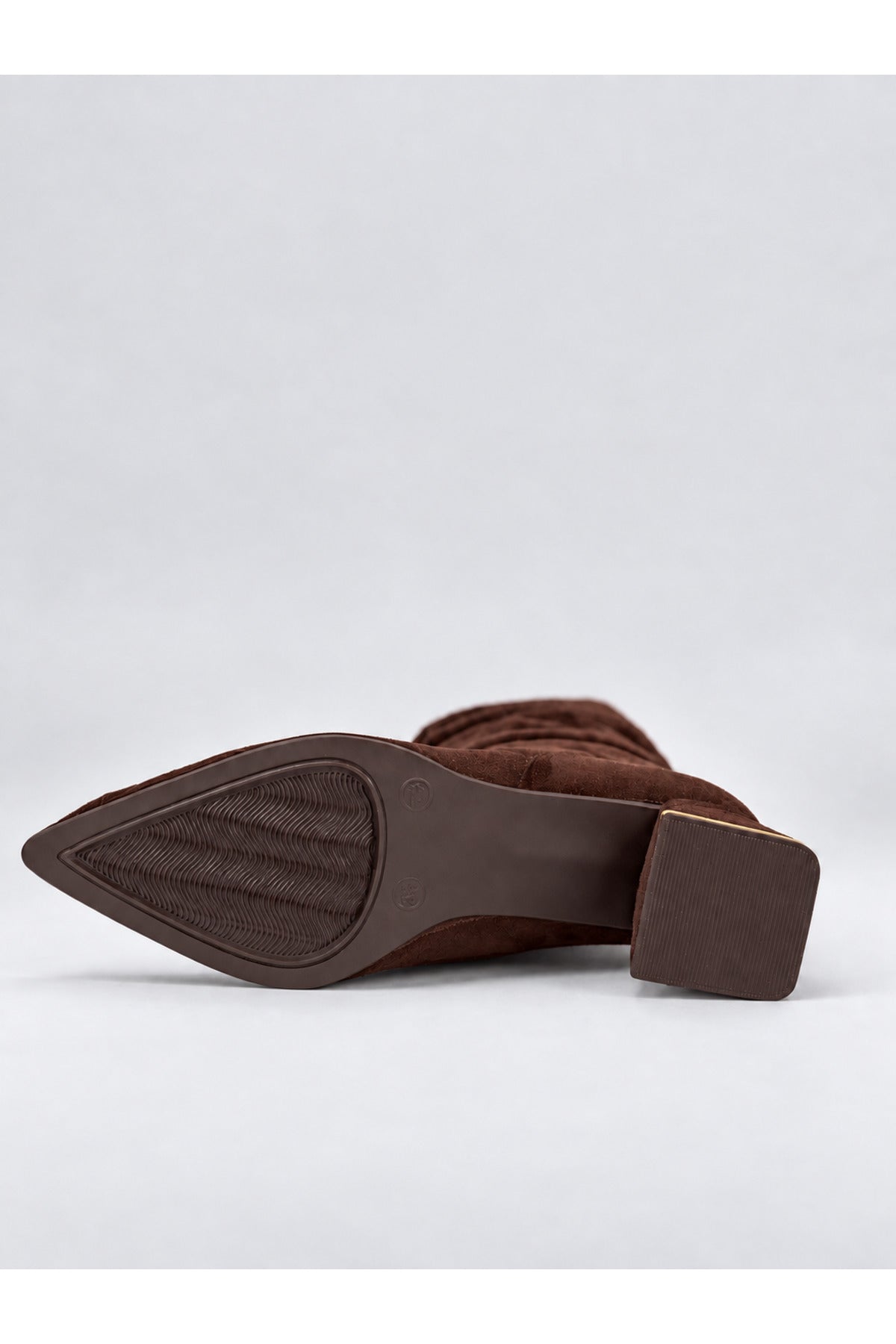 Slouchy Stiletto Topuklu Çizme - Kahverengi