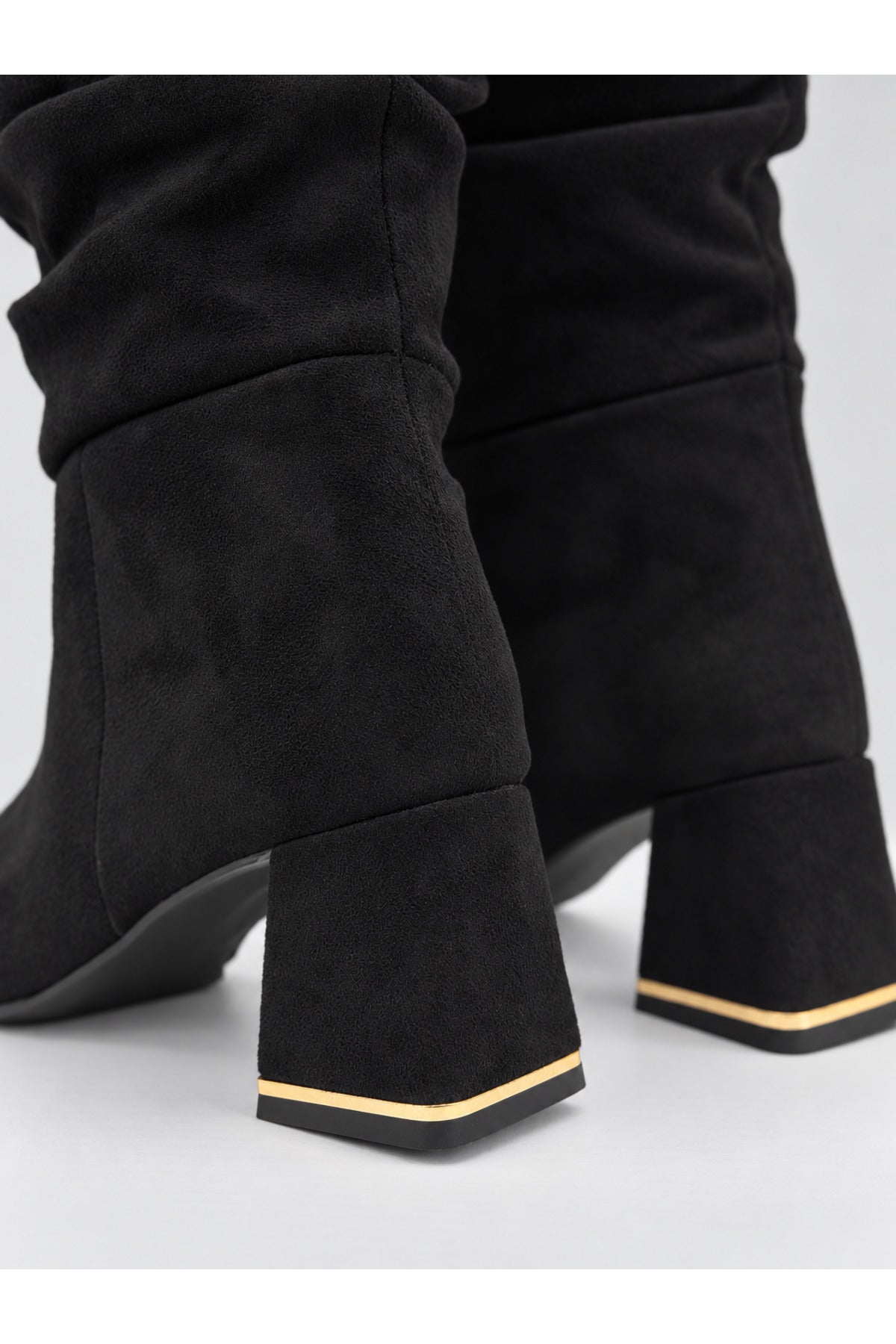 Slouchy Stiletto Topuklu Çizme - Siyah
