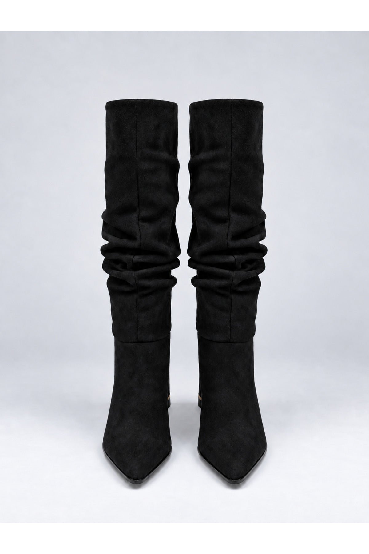 Slouchy Stiletto Topuklu Çizme - Siyah