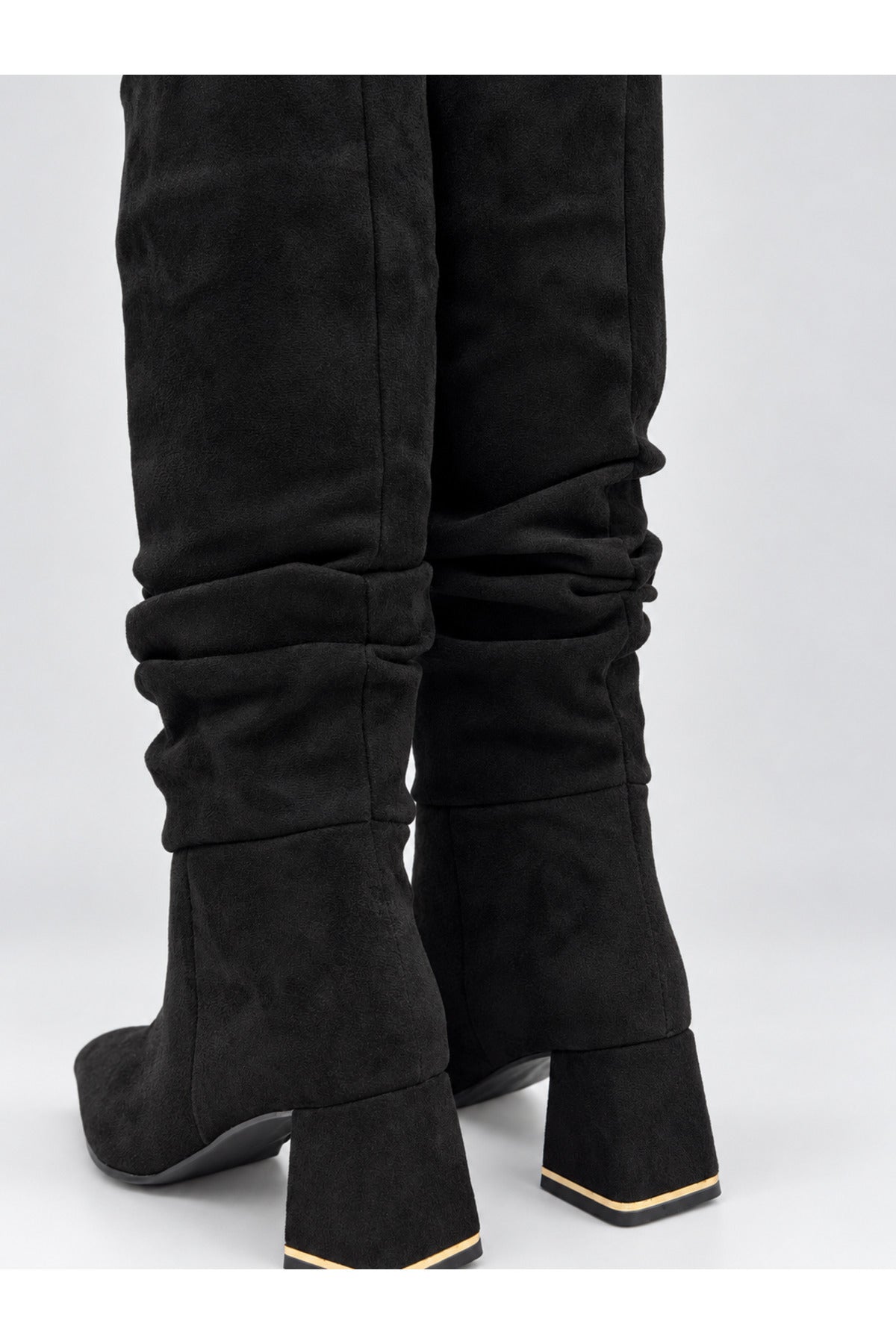 Slouchy Stiletto Topuklu Çizme - Siyah